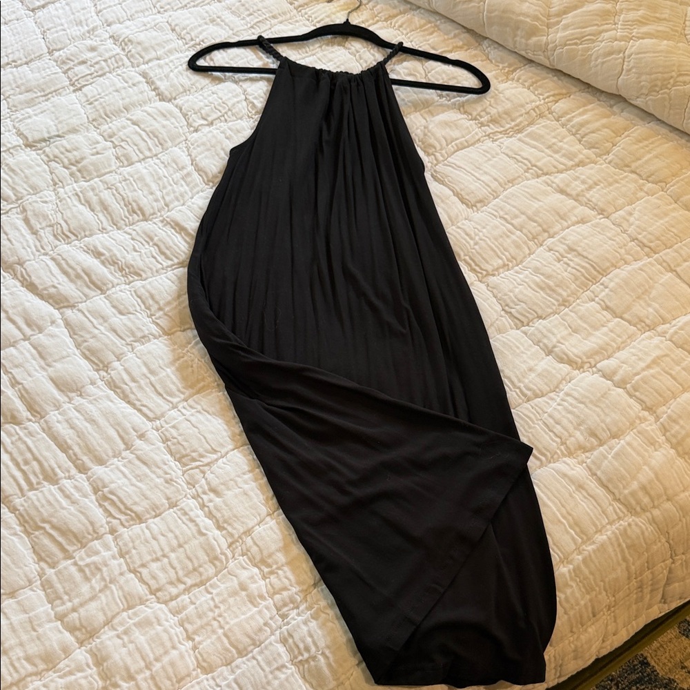 Time and Tru Black Halter Maxi Dress